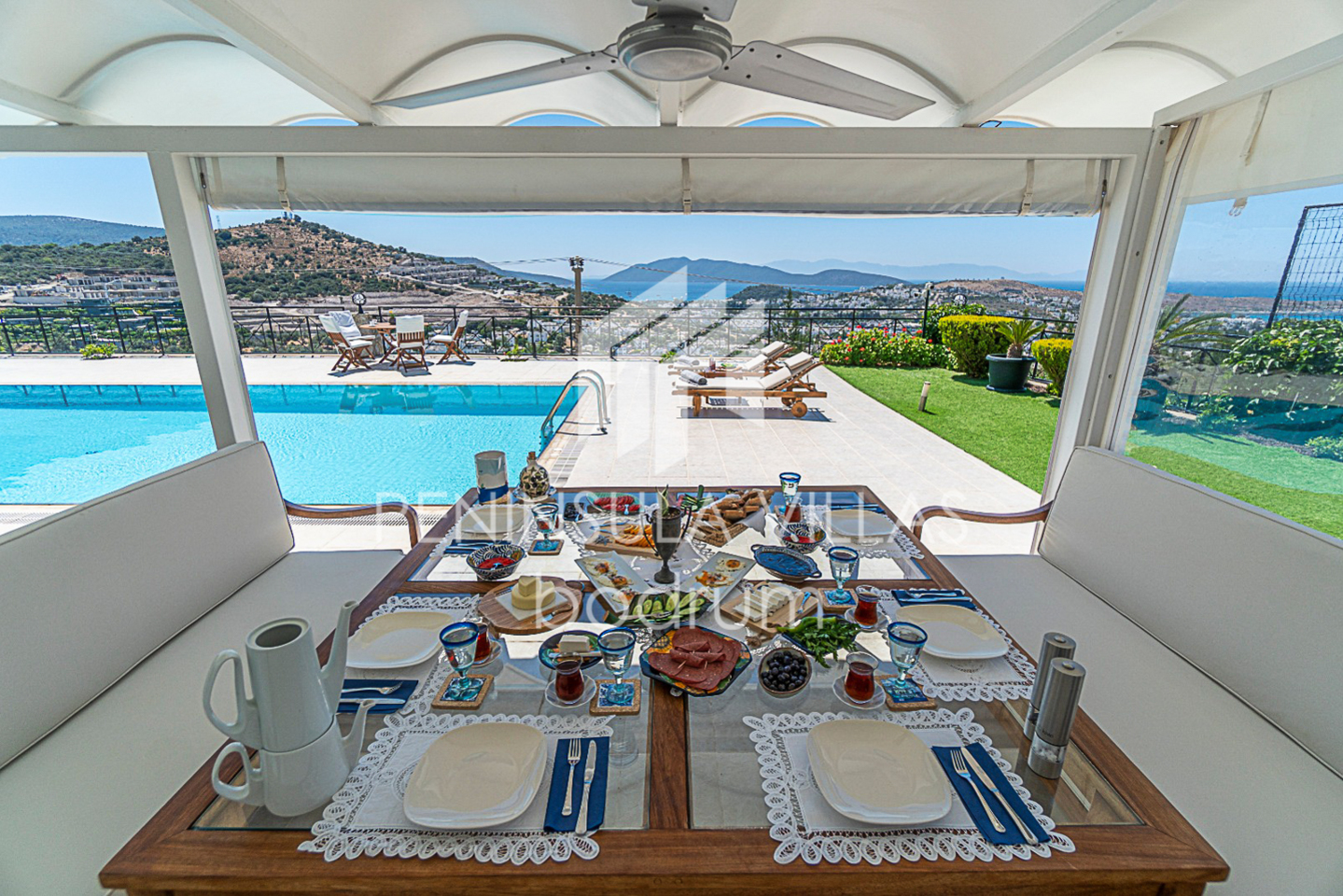 Bodrum luxury holiday villa with private pool and sea views
